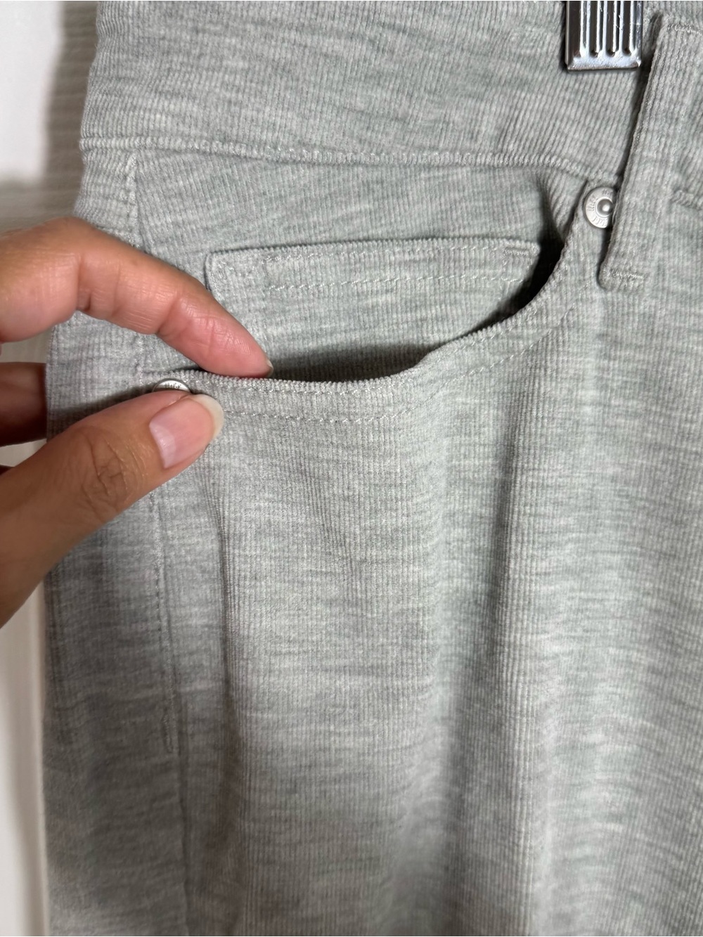 J. Jill Corduroy Straight Leg Pants Size 14 Tall Heather Gray NWT 34" Inseam - Picture 9 of 10